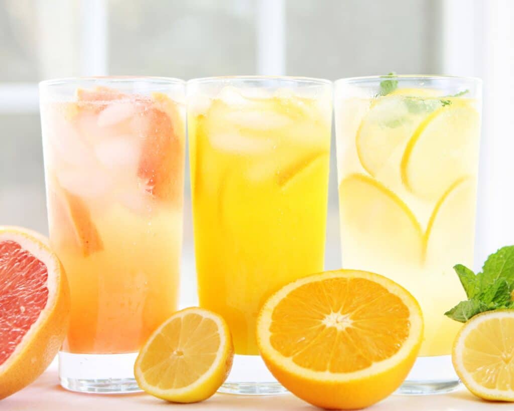 Juices substitutes for orange juice smoothies and drinks