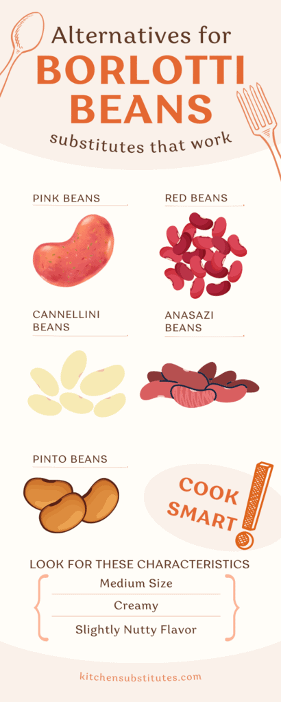 Substitutes for Borlotti Beans infographic