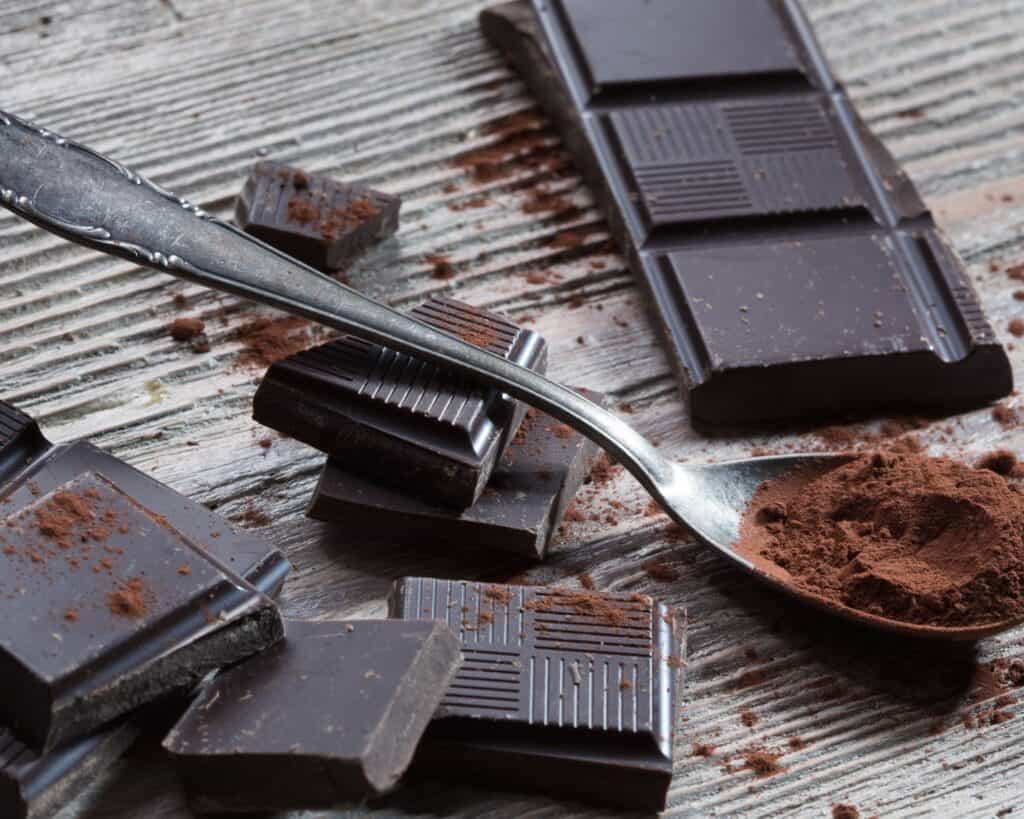 Foods that begin with D: Dark Chocolate