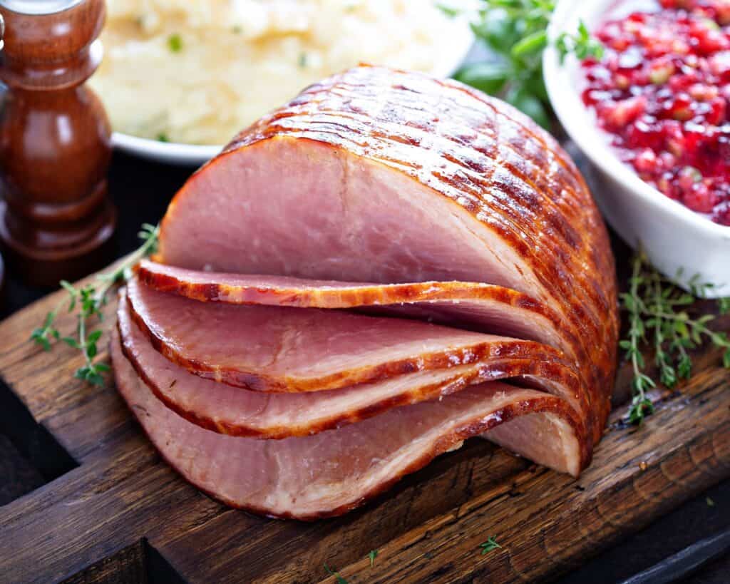 foods that start with the letter H : Sliced Ham
