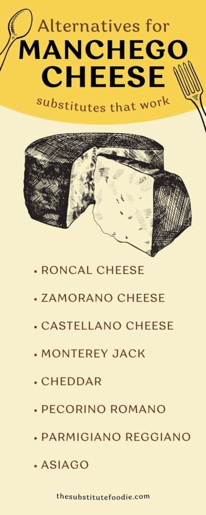 Substitute for manchego infograph