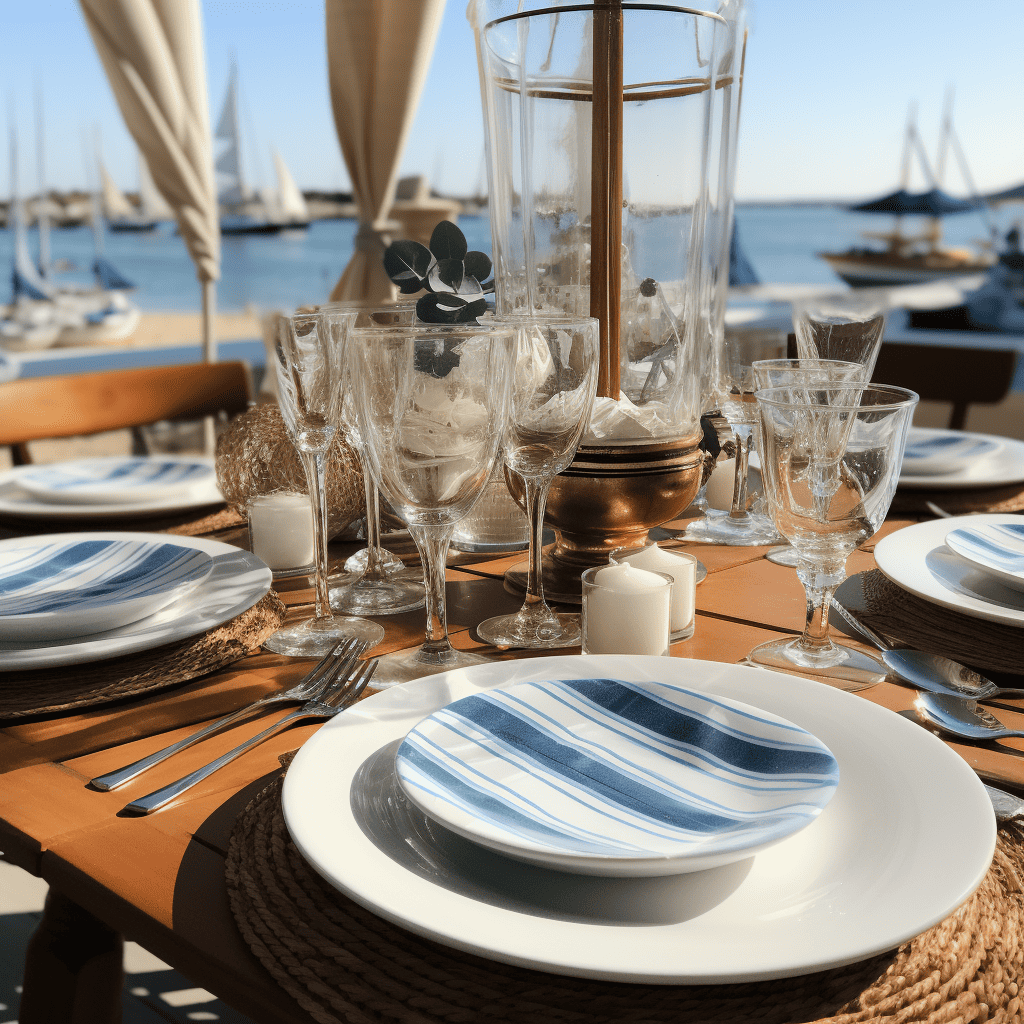 boat beach style table setting