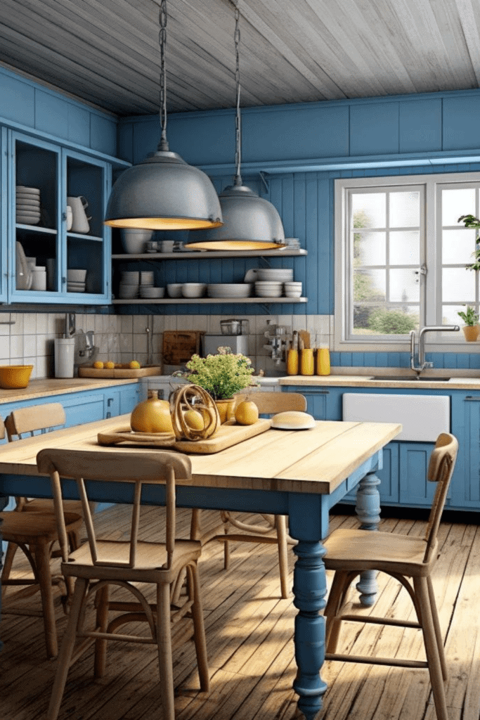 powder blue kitchen