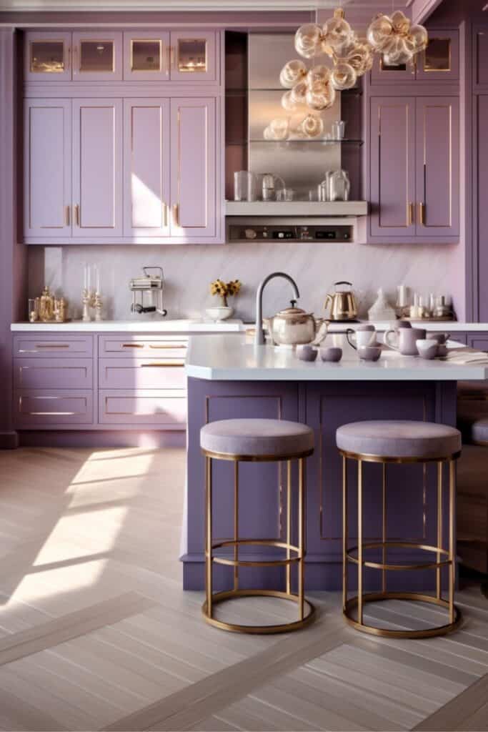 lavender pink kitchen