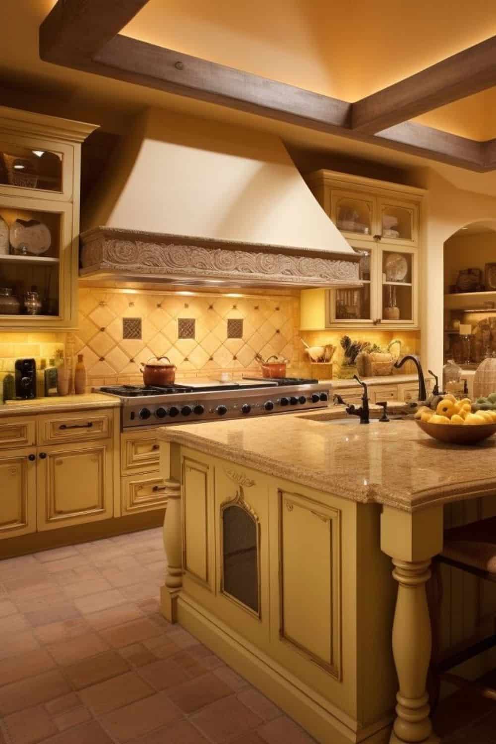 Tuscan yellow kitchen