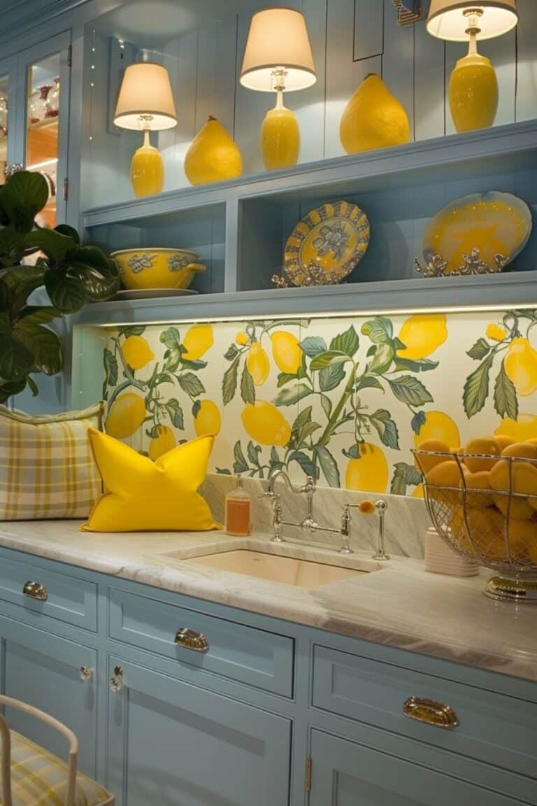 kitchen with lemon theme