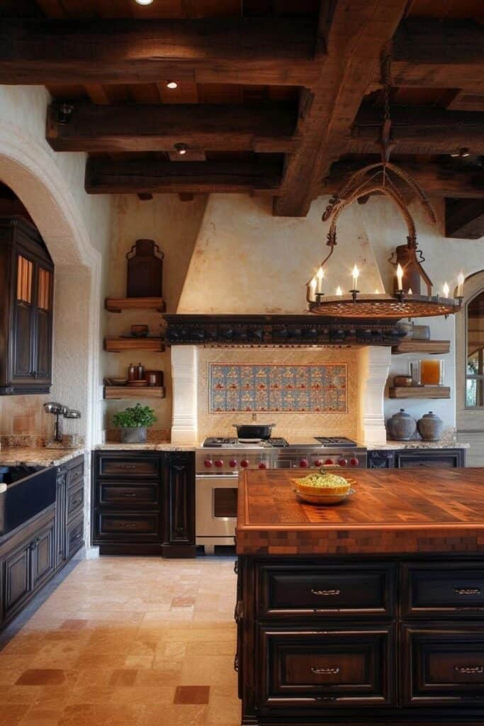 large spanish style kitchen 