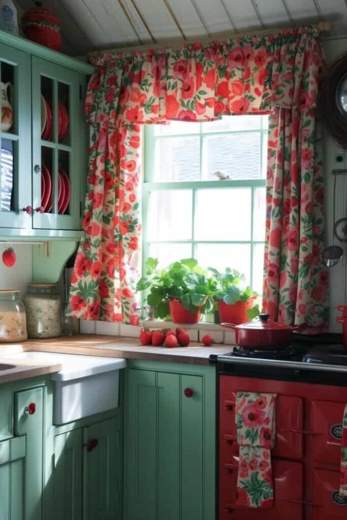 green strawberry kitchen
