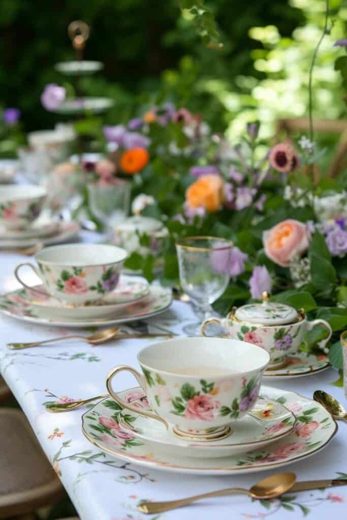 floral Tea Party Tablescape